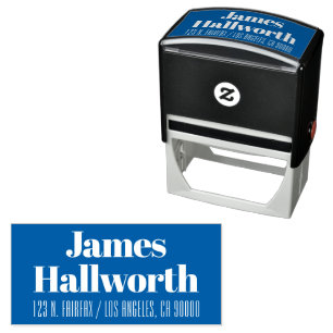 Stylish Retro-modern Name & Address Self-inking Stamp