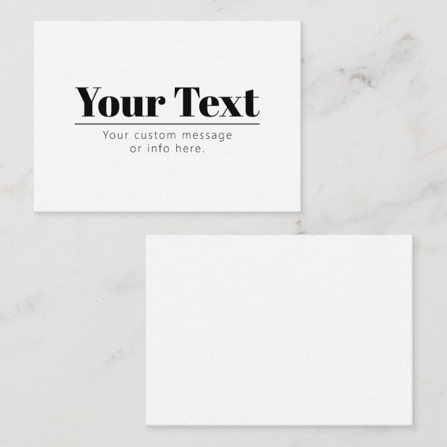 Stylish Retro-modern Text | Black & White Card (Front/Back)