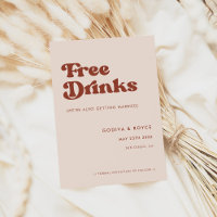 Stylish retro Peach Pink Free drinks