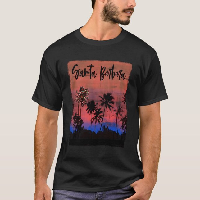 Stylish Retro Santa Barbara T-Shirt (Front)