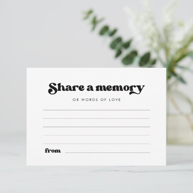 Stylish retro Share a memory Card (Standing Front)