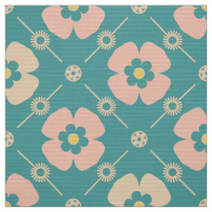 Stylish retro tile fabric 60s 70s