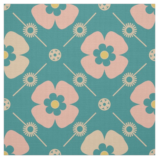 Stylish retro tile fabric 60s 70s (Swatch)