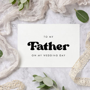 Stylish retro To my father on my wedding day card