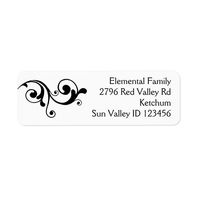 Stylish return address return address label (Front)