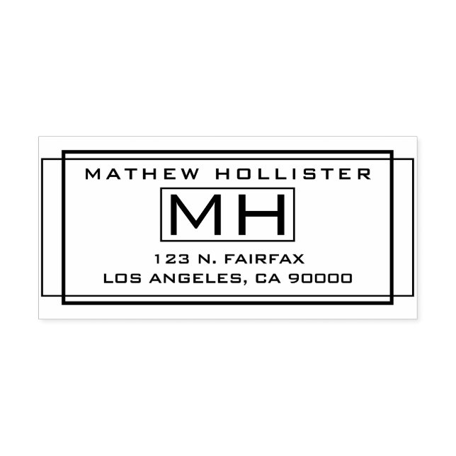 Stylish Return Address Rubber Stamp (Imprint)