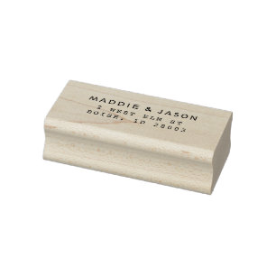 Stylish Return Address Simple Rubber Stamp
