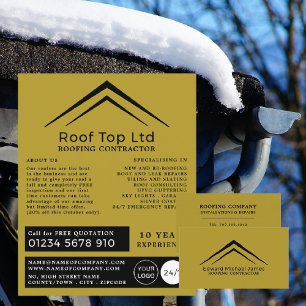 Stylish Roof, Roofer, Roofing Contractor Advert Flyer
