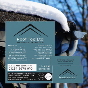 Stylish Roof, Roofer, Roofing Contractor Advert Flyer
