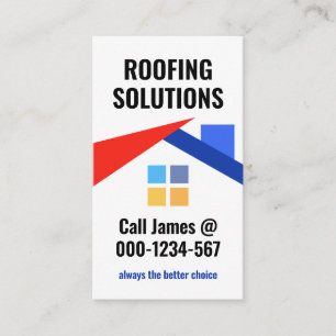 Stylish Rooftop Building Roofer Business Card