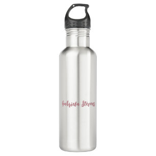 Stylish Rose Gold Calligraphy Name White 710 Ml Water Bottle