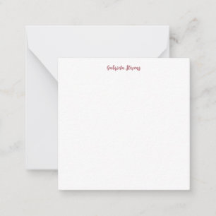 Stylish Rose Gold Calligraphy Name White Card