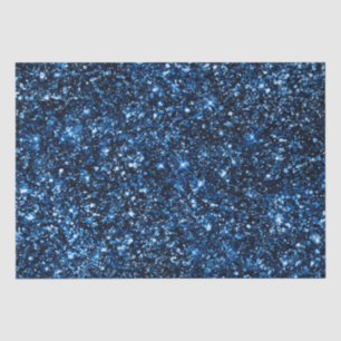 Stylish Royal Blue Shimmer Glitter Glam Pattern Tissue Paper