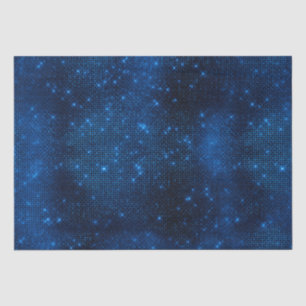 Stylish Royal Blue Shimmer Glitter Glam Pattern Tissue Paper
