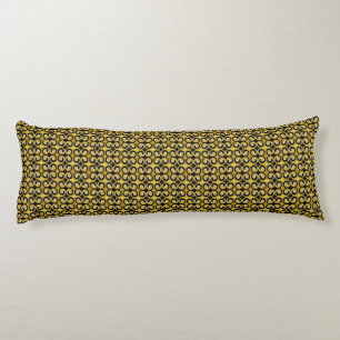 Stylish Royal Yellow Black Pattern Body Cushion