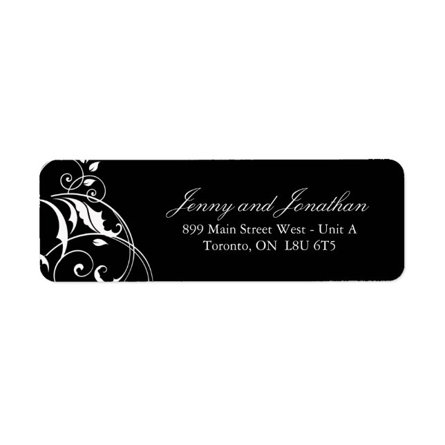 Stylish RSVP Address Labels (Front)