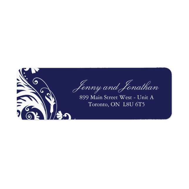 Stylish RSVP Address Labels (Front)