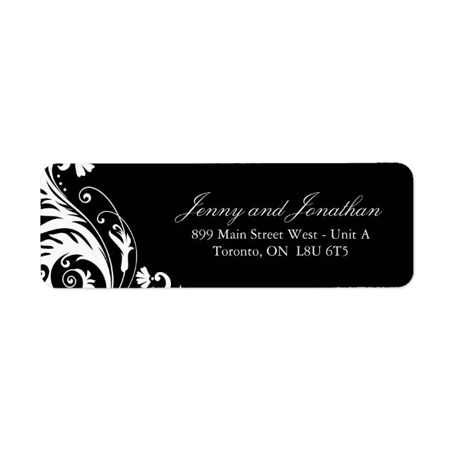 Stylish RSVP Address Labels (Front)