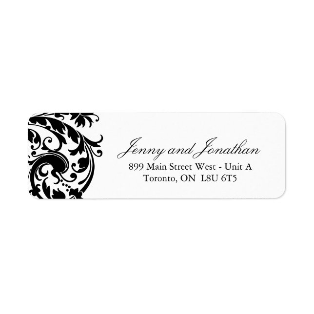 Stylish RSVP Address Labels (Front)
