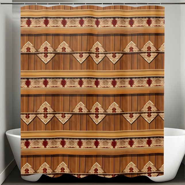 Stylish Rustic Bathroom Shower Curtain (Creator Uploaded)