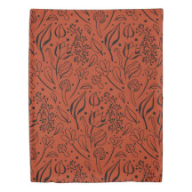  Stylish Rustic botanical in black &orang