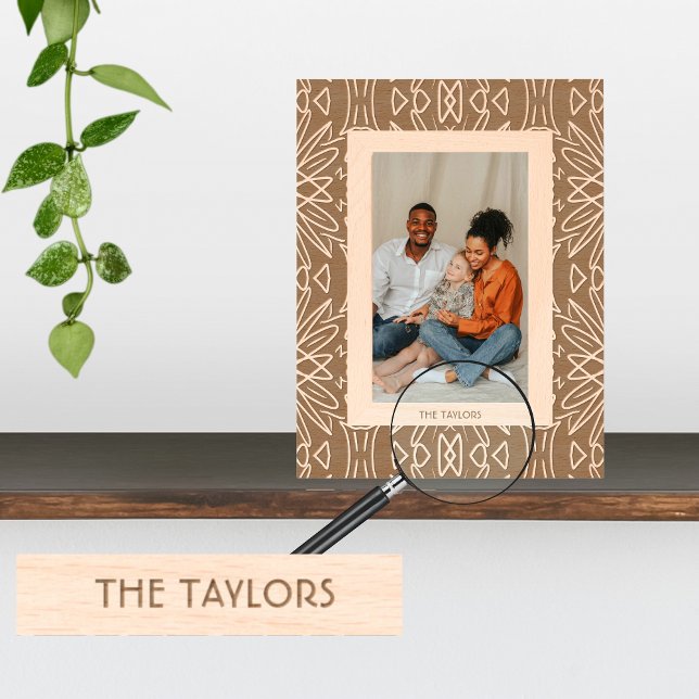 Stylish Rustic Laser Etched Wooden Picture Frame (Creator Uploaded)