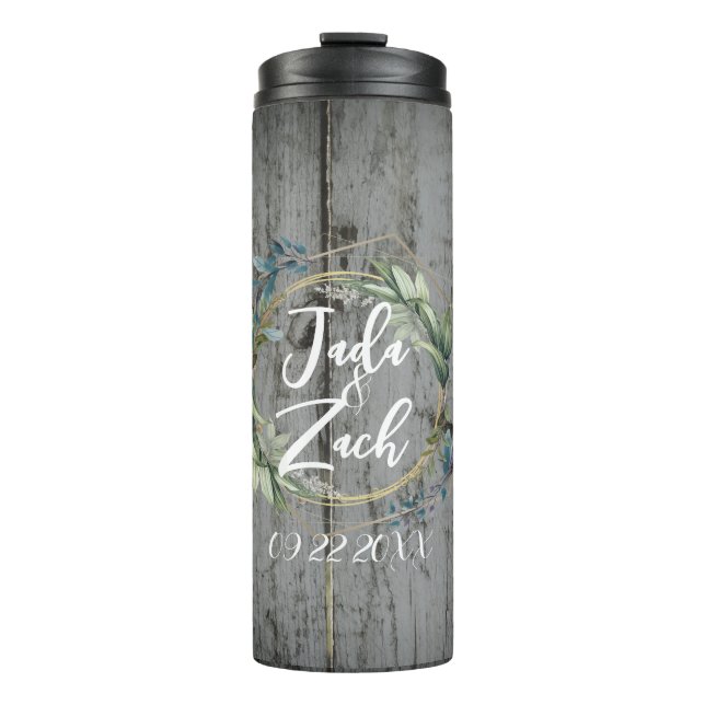 Stylish Rustic Leafy  Wreath Wedding   Thermal Tum Tumbler (Front)