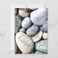 Stylish Rustic Romantic Unusual LOVE Pebbles