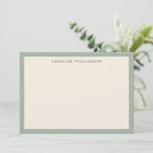 Stylish Rustic Sage Green Botanical Personalised   Card