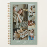 Stylish Sage Green Personalized Photo Collage Planner<br><div class="desc">Keep life beautifully organized with this personalized undated planner featuring a soft sage green border and modern photo collage layout. Add your favorite family pictures and name for a meaningful keepsake that’s as functional as it is stylish. Perfect for moms, newlyweds, or anyone starting a new chapter. Makes a thoughtful...</div>