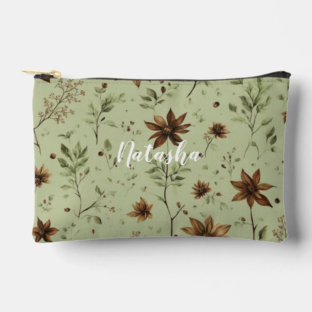 Stylish Sage Green Pouch Versatile Accessory  (Front)
