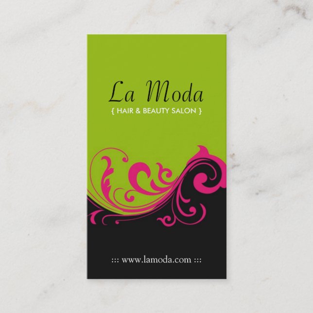 Stylish Salon Business Cards (Front)