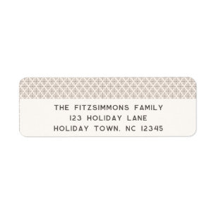Stylish Scandi Brown & White Return Address Labels
