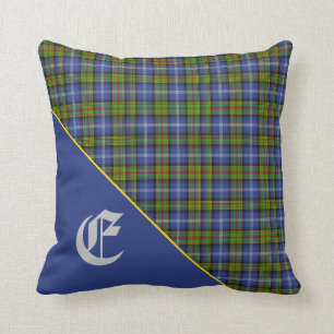 Stylish Scottish Estes Clan Tartan Monogram Cushion