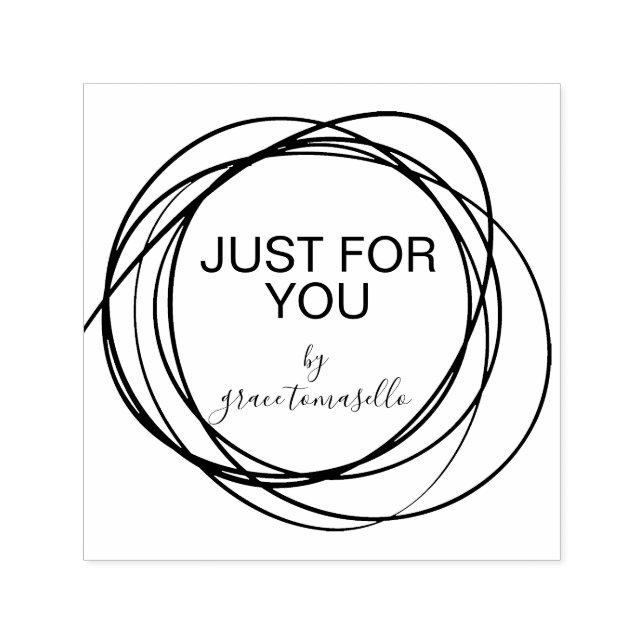Stylish Scribble Just For You By Personalised Self-inking Stamp (Design)