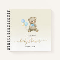 stylish script baby shower guestbook