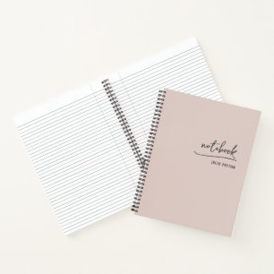Stylish Script Blush Pink Personal Professional  Notebook