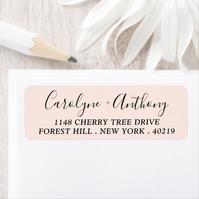 Stylish Script Custom Name & Address Return Address Label (Insitu)