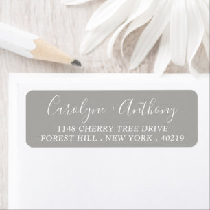 Stylish Script Custom Name & Address Return Address Label