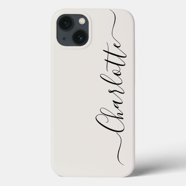 Stylish script custom name modern girly chic Case-Mate iPhone case (Back)