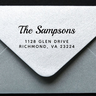 Stylish Script Custom Return Address Self-inking Stamp