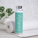 Stylish Script EDITABLE COLOR Water Bottle<br><div class="desc">Visit our shop at www.berryberrysweet.com for stylish and modern stationery and personalised gifts.</div>
