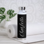 Stylish Script EDITABLE COLOR Water Bottle<br><div class="desc">Visit our shop at www.berryberrysweet.com for stylish and modern stationery and personalised gifts.</div>