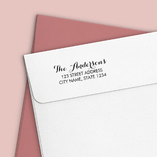 Stylish Script Family Home Address Self-inking Stamp