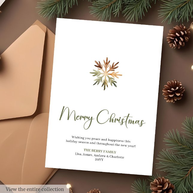 Stylish Script Font Cosy Christmas Greeting Card (Stylish Script Font Cozy Christmas Greeting Card

)