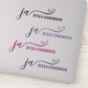 Stylish Script  Font Monogram Colourful