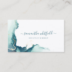 Stylish Script Marble Agate Abstract Pattern  Business Card