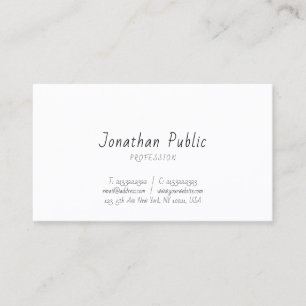 Stylish Script Modern Designed Simple Template Business Card