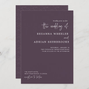 Stylish Script Modern Wedding Invitation