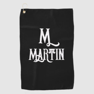 STYLISH SCRIPT MONOGRAM GOLF TOWEL